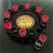 Shot Drinking Roulette Set Wine Game with Casino Spin Shot Glass Party Bar Game