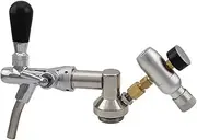 Brewing Accessory Mini Growler Dispenser Tap with Co2 Regulator Keg Charger for Homebrew 2L 4L 5L Beer Keg Home Brewing(Type 1)