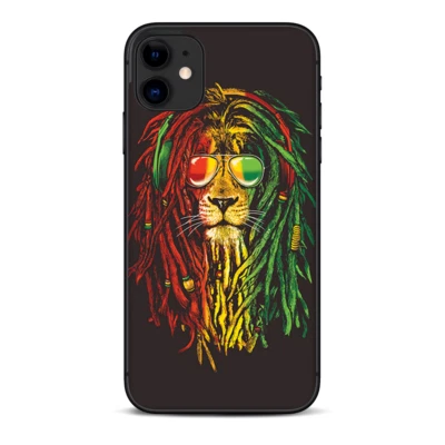 Skins Decal Wrap for Apple iPhone 11 - Rasta Dread Lion Irie
