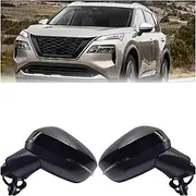 Car Side Rear View Mirror Assembly With Camera Compatible For Nissan X-trail T33 2023 2024 Power Folding Flash Warning Light Blind Monitori(13PIN left)