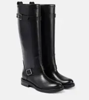 [Saint Laurent] Saint Laurent River leather biker boots AU 6 black