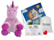 Make Your Own Stuffed Animal 16" "Mystic The Unicorn" - No Sew - Kit With Cute B