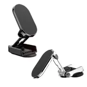Universal Car Magnetic Mobile Phone Holder Metal Folding Car Mount Magnetic 360° Adjustable Rotating Phone Mount Height