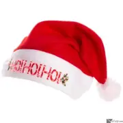 Ho Ho Ho Flashing Light-Up Christmas Santa Hat, Red White, One-Size 7.15 Dia