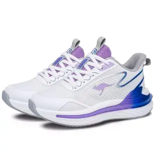 【KangaROOS】美國袋鼠鞋 女 RUN DASH 科技機能慢跑鞋 白紫藍(KW41197)