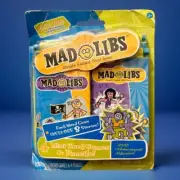 NEW SEALED!! Mad Libs 4 Mini Travel Word Games and Pencils with 8 Stories Each