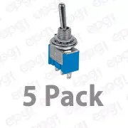5 PACK - SPDT C/OFF (ON/OFF/ON) MINI TOGGLE SWITCH 6A - 125V # 66-1203-5PK