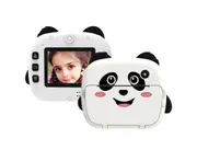 Portable Children Instant Thermal Print Camera 2.4 Inch Screen 1080P Digital Camera Photo Selfie 1080P FHD Video Thermal Inkless Printing 3 Rolls White Pri