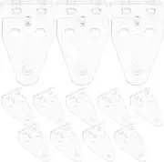[Cabilock] 12PCS Transparent Blind Hold Down Clips, Venetian Bottom Rail Brackets, Plastic Clips Fittings for Horizontal Blinds Replacement, Home Window Accessories