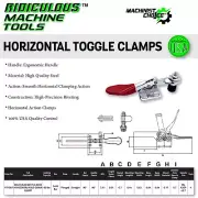 10-Pack 60lb Solid Bar Flange Base Horizontal Hold-Down Clamps: Secure Fastening