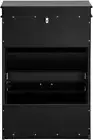 Shoe Cabinet 2 Drawers Storage Cupboard Black