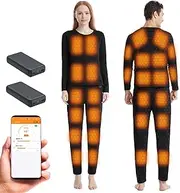 [IMYOGI] Cozy Heated Underwears for Men Women, 3 Gear Temperature Electric Thermal Base Layer Smart APP Control Heating Clothes