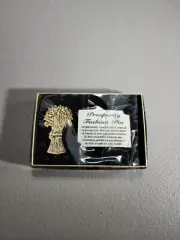 Vintage Gold Tone Prosperity Wheat Sheaf Fashion Pin By Carrington Jewelers