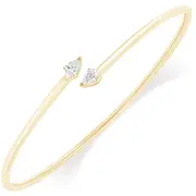 60mm Bangle With 0.30ct of Laboratory Grown Diamonds in 9kt Yellow Gold