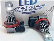 Wbuosz H8 LED Headlight Bulbs, 400% Brightness 29000LM 6000K White 1:1 Mini Size All-in-One Conversion Kit Non-Polarity No Adapter Required Plug and Play H9 H8 H11 LED Fog Light Bulb, Pack of 2