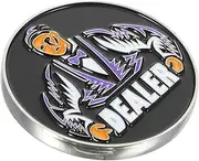 Kisangel Poker Dealer Button Game Token for Tournaments Comfortable Touch Creative Design for Math Learning and Group Activities
