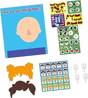 Ｂｅｓｇａ DIY Felt Board Kids Social Emotional Learning Toy Activities Describe Feelings Emotions Faces Stickers Games for Children, Style A