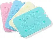 BLUE ELE Macaron-Colored Ice Pack for Lunch Box and Cooler, BPA Free, Reusable and Long Lasting, Slim and Lightweight Design for Kids, Set of 4, Fun & Colorful, BE01 Macaron-Colored