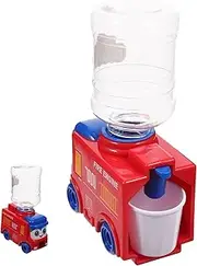 NOLITOY Fire Engine Mini Water Cooler Dispenser for Realistic Drinking Fountain Model for Playtime Fun Encourages Brain Development Intelligence Educational