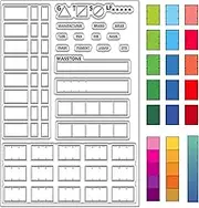 CRASPIRE Color Swatches Clear Stamps Palette Reusable Retro Transparent Silicone Stamp Seals for DIY Scrapbooking Supplies Embossing Paper Card Album Decoration Craft