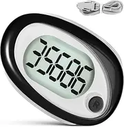 WHAMVOX Ergonomic Walking Pedometer Clip on Step Counter for Seniors Precise Monitoring