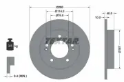 Brake disc TEXTAR 92226103 for HYUNDAI ix20 (JC) 1.4 2011-2019