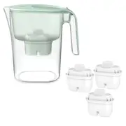 Philips 4L Water Jug w/ Micro X-Clean Filter XXL & 3pc Filter Cartridge Green