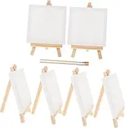 SUPVOX 1 Set Mini Canvas and Easel Set Compact Painting Kit for Adults Portable Frame for Art Projects and Creative Activities
