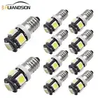 10x E10 MES Screw LED Xenon White Car Interior Bulb Torch Headlamp Flashlight12V