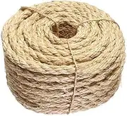 10M-50M Sisal Rope Natural Jute Hemp Manila Twine Cord Thick 6mm Craft, Versatile Use for Crafts, Gardening, Boating, Home Decor - Available in 10M to 50M Lengths