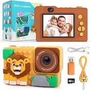 Children's Camera Instant Camera 48MP Instant Camera Children with 32GB Card, 2.4 Inch Display Digital Camera Children, 1080P HD Anti-Drop Camera Children, for Birthday Christmas - Yellow