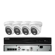 HIKVISION SECURITY SYSTEM 4CH POE / HDD INCLUDE 4 MEGAPIXEL ColorVu H,265+