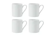 4pc Mikasa Egret Kitchen China Mug Cup Tableware Set 380ml - White
