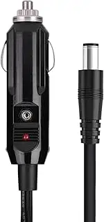 12V DC Car Charger Auto Power Supply Cable, 9.8ft DC 5.5mm x 2.5mm to Car Cigarette Lighter Male Plug Extension Charging Cable w Fuse made for Autel Scanner, Camera, CCTV Car Refrigerator