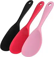 IMIKEYA 3PCS Non Stick Silicone Rice Serving Spoon Heat Resistant Rice Spatula for Easy Serving Stirring and Mixing Versatile Kitchen Tool