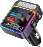 Car Adapter Charging Port Radio FM Transmitter High Speed with Deep Bass Player