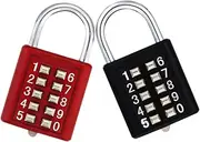 CATIEBYE 2pcs Suitcase Locks 10 Combination Padlock for Travel Luggage Outdoor Safe