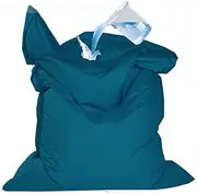 Outdoor/Home Waterproof Bean Bag No Filler - Floating Bean Bag for Pool- Bean Bag Chair- Bean Bag Cover- Bean Bag Couch- Reusable Bean Bag for Swimming(Bao Blue,M-120x145cm-cover)