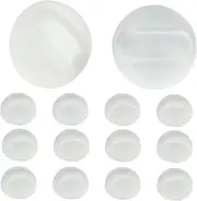 Moicstiy 8 PCS Hairpin Leg Protector Feet New Tight Fit for 3/8" and 1/2" Furniture Table Chair Leg Floor Protector Metal Coffee Table Feet Rubber Caps(Clear)