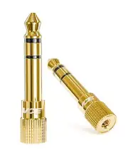 2 Pack 6.35mm(1/4 Inch) to 3.5mm(1/8 Inch) Stereo Audio Jack Adapter for Guitar