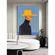 Handmade Oil Painting Canvas Wall Art Decoration Simple Abstract Figure Portrait for Home Decor Stretched Frame Hanging Painting/Rolled Frameless Unstretched P