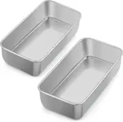 Herogo Loaf Tin, 2lb Stainless Steel Bread Tin for Baking Set of 2, Rectangul...