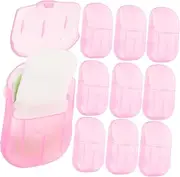 Amosfun Travel Soap Box 20 Pack Portable Soap Sheets Travel Cubes for Hand Washing Camping Supplies