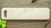 Handcrafted 16.5'' Long Marble Cheese Board, Kitchen Serving Platter, Tray,
