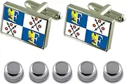 [Select Gifts] Shirt Dress Studs Frydek Mistek City Czech Republic Flag Cufflinks