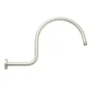 Signature Hardware 16" Gooseneck Wall Mount Rainfall Shower Arm - Brushed Nickel