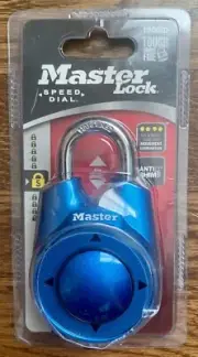 Master Lock 1500iD Speed Dial Resettable Combination Directional Movement BLUE
