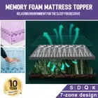 Lavender/GEL/Bamboo Charcoal Memory Foam Mattress Topper 5/8cm Thick Underlay AU