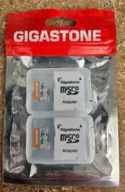 GIGASTONE MICRO SD 128 GB ADAPTER 2PK NEW