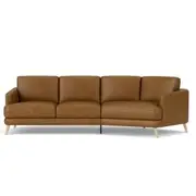 Zane 3 seat & right side cuddler with oak leg